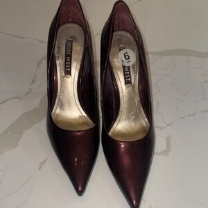 Nine West Red Stiletto Heels with Glossy Finish